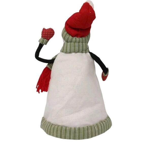 Pottery Barn Kids Snowman Christmas Tree Topper Felt Fabric Old Fashioned in Box - Picture 5 of 15